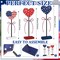 4th of July Tiered Tray Decor Wooden Love Set – 3 PCS Rustic Patriotic Table Decorations for Labor Day, Veterans Day, Independence Day, Red White & Blue Home Décor (Retro)